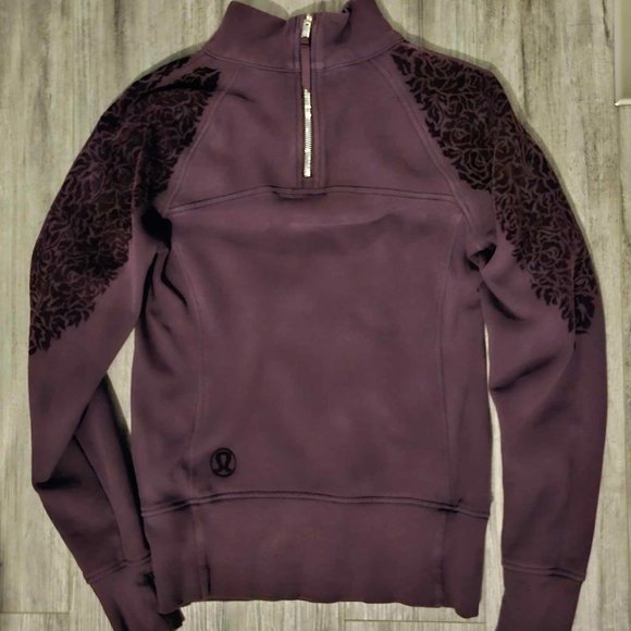 Lululemon Floral Flock Pullover Black Cherry - Picture 4 of 8